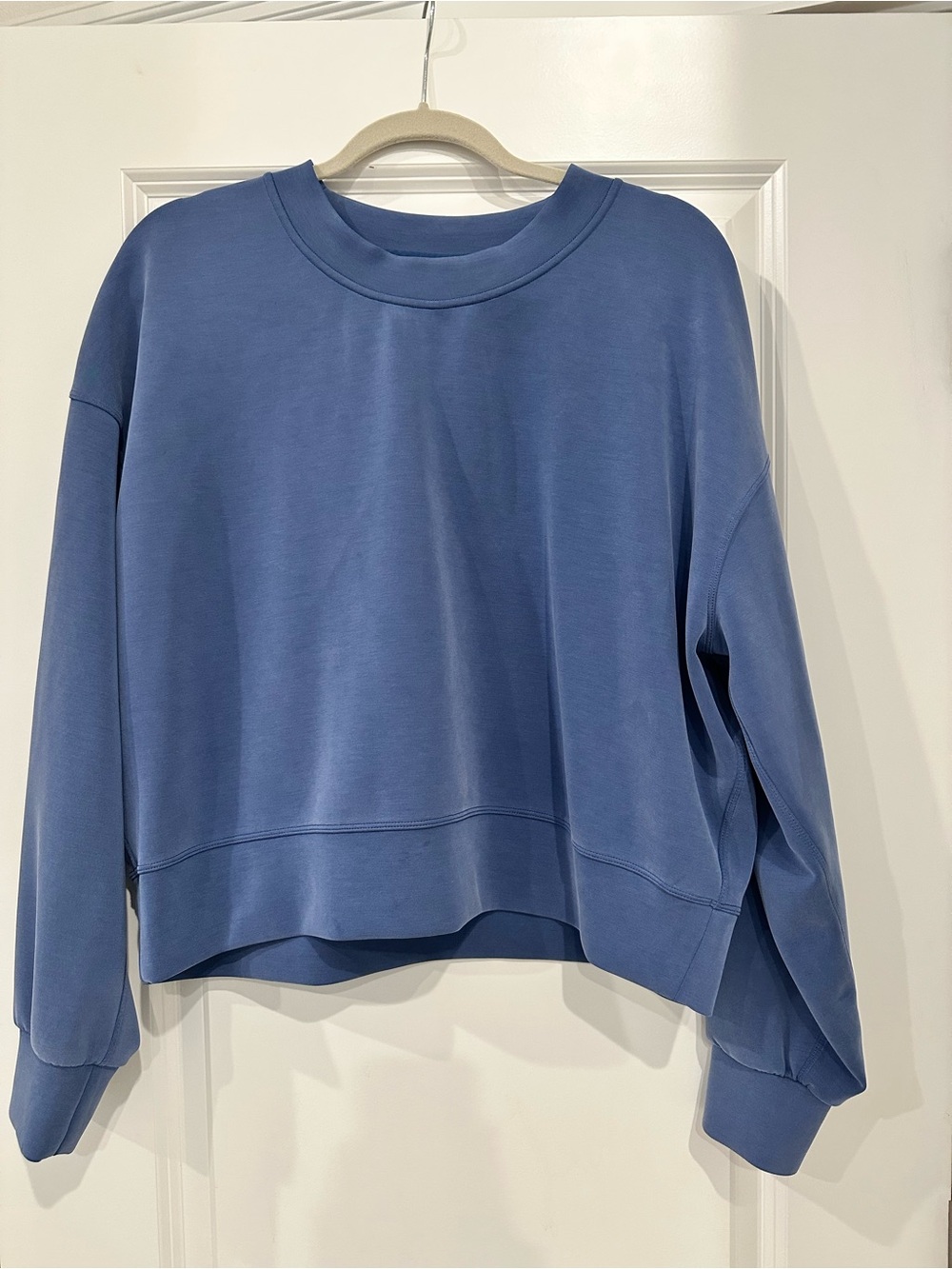 lululemon athletica Dusty Blue Cropped Crewneck Sweatshirt